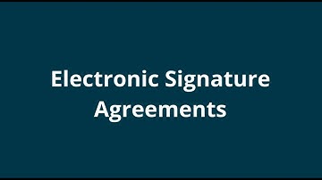 Electronic Signature Agreements in ePermitting