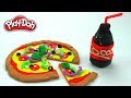 Play Doh DIY Food Pizza and Coca-Cola Restaurant Playset |How to make videos