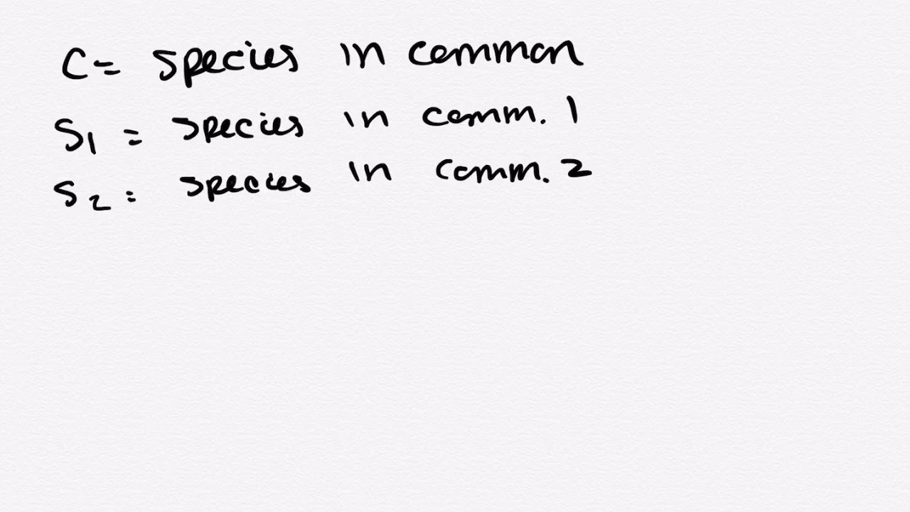 Sorenson’s coefficient YouTube