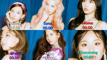 How Would TWICE 6 members Sing No Lie by (EVERGLOW) Line Distribution