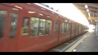 名鉄堀田駅急行岐阜行き３１５０系３１６７Ｆ+３７００系３７０５Ｆ発車
