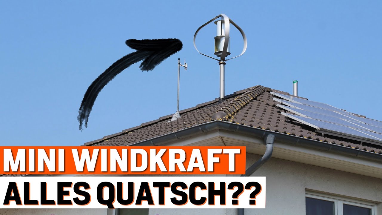 Die eigene kleine Windturbine auf dem Hausdach liefert Strom 