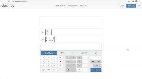 Desmos   Matrix Calculator