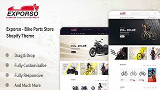 Exporso - Bikecarauto Parts, Accessories Store Shopify Theme Dropshipping Themeforest Website