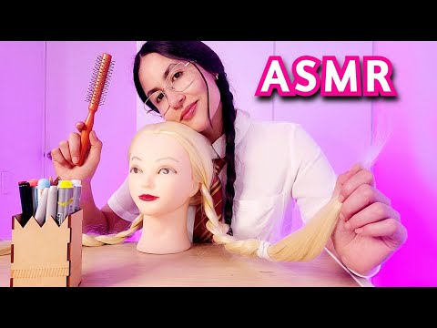 asmr TE PEINO en CLASE