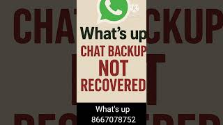 what&#39;s up chat can&#39;t Recovered , Plz Response on Gpay number