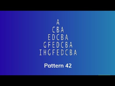 Python Pattern 42 || Python Programming