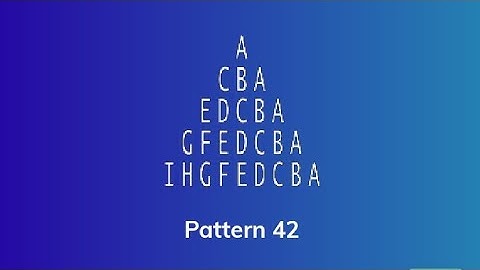 Python Pattern 42 || Python Programming
