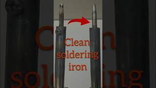 How to clean a soldering iron | Soldering iron hacks #diy #lifehacks
