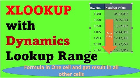 XLOOKUP IN ADVANCE EXCEL | WITH DYNAMIC LOOKUP RANGE