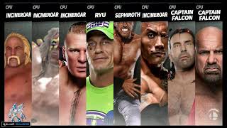 8 Way WWE Match in Smash Bros. screenshot 3