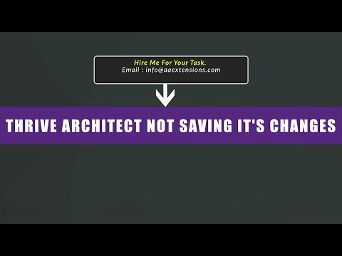 Solution for Thrive Architect Not Saving it's changes