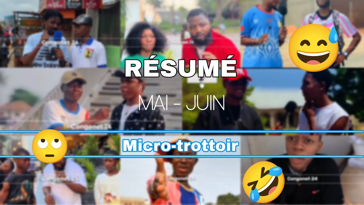 😂😅 Résumé Mai - Juin Micro-trottoir : Toseka ou bien tolela na #mboka elengi eh #congo 😂
