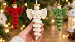 🔥 TRENDING 🎄 This Crochet Christmas Angel Is Too Cute! 🥹 | Handmade Christmas Decor