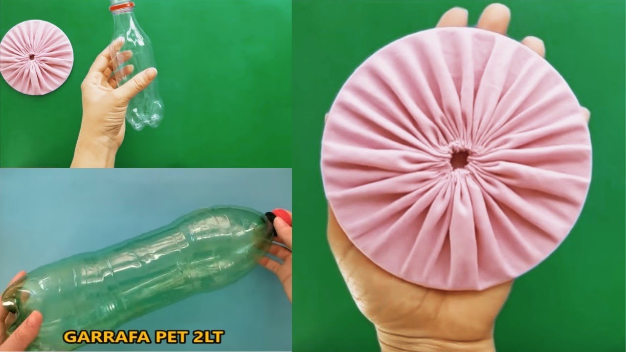 7 INCRÍVEIS IDEIAS FEITA COM GARRAFA PET E FUXICO