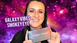 GALAXY VIBES SMOKEY EYE | DOMINIQUE COSMETICS CELESTIAL THUNDER PALETTE MAKEUP TUTORIAL
