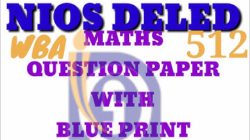 512 - WBA MATHS QUESTION PAPER WITH BLUE PRINT WISDOMKNOWLEDGE/ TELUGU NIOS