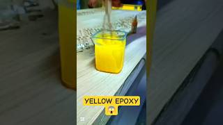 How to Make Bright Yellow Epoxy Resin | Mixing & Application Process #shorts