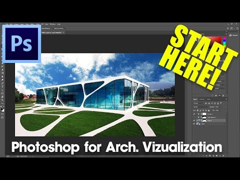 Photoshop LAYERS AND MASKS Tutorial for Beginners | Photoshop for Architecture Tutorial #
