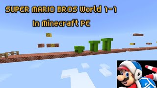 Super Mario Bros World 1-1 in Minecraft Pocket Edition. screenshot 3