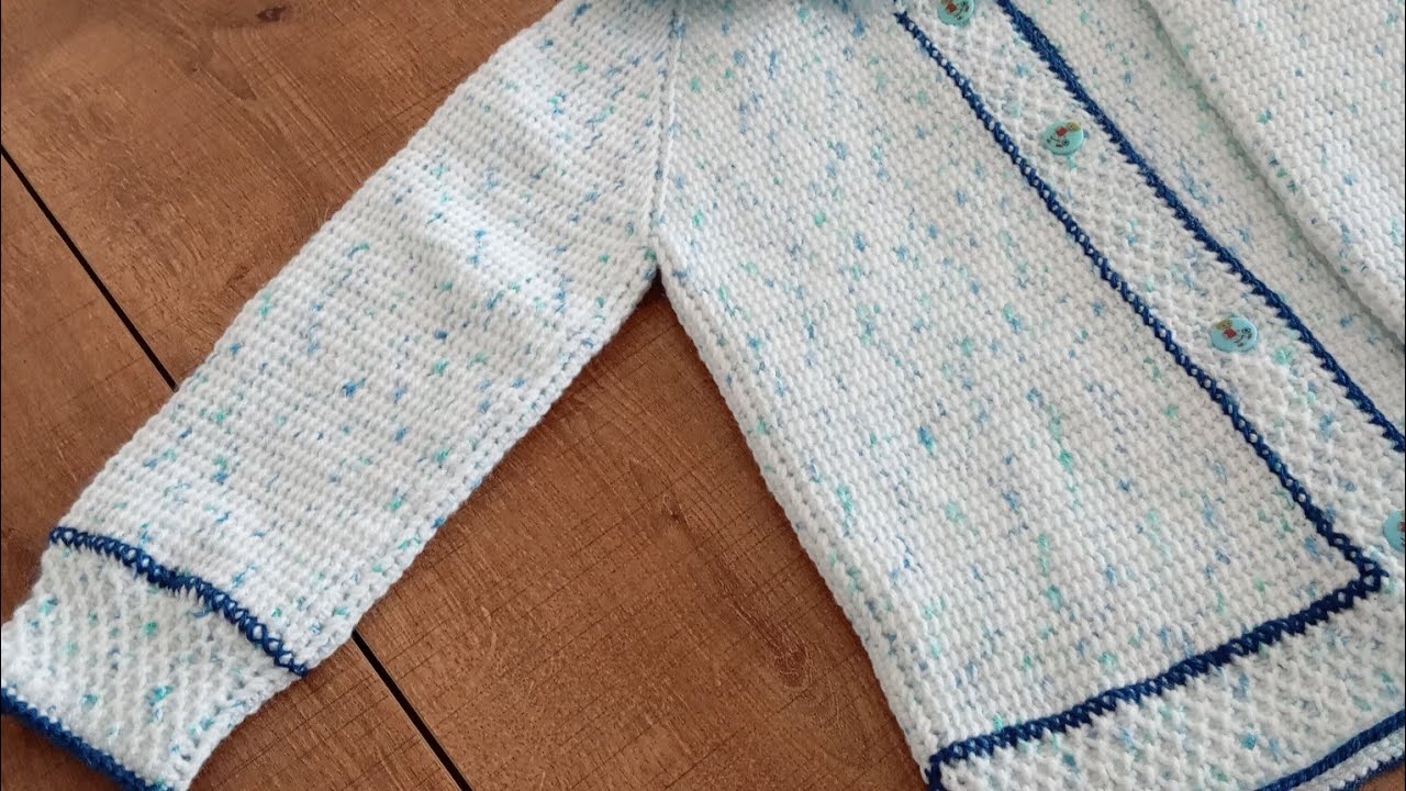 Kapişonlu Tunus işi 2 yaş hırka 2.bölüm Hooded Tunisian crochet 2 year old cardigan part 2