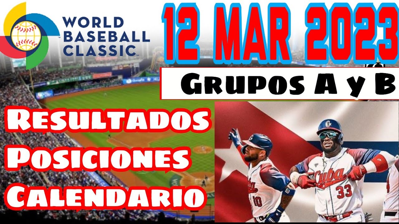 Clásico MUNDIAL de Beisbol 2023 ⚾ Resumen Resultados Posiciones Calendario 12/03/23 – grupo A y D