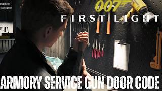 007 First Light Where To Find The New Service Pistol In The Q Lab armory Gun Door Code Answer