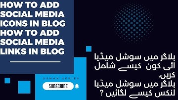 How to Add Social Media Icons in Blog-How to Add Social Media links to Blogger-#blogger2024 by usman