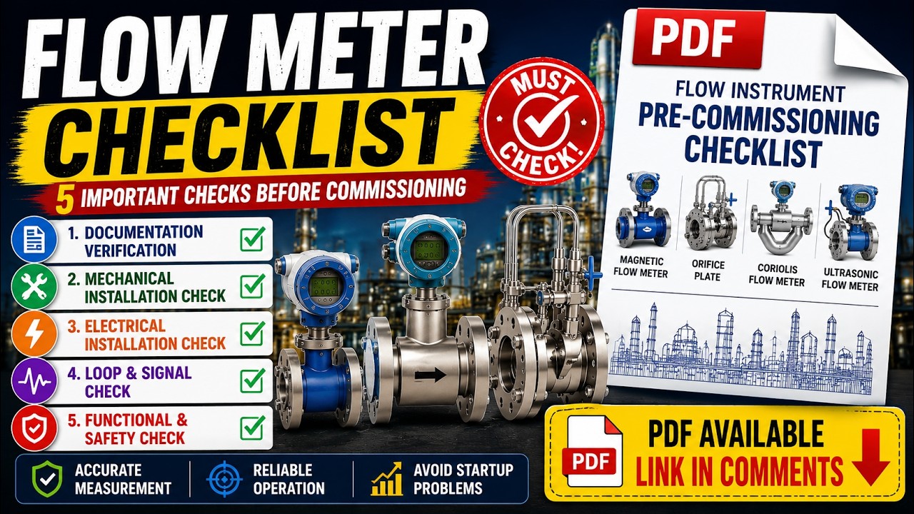 Flow Instrument Pre-Commissioning Checklist Explained | Flow Meter ...