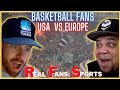 Americans react to basketball fans  atmosphere usa vs europe  real fans sports