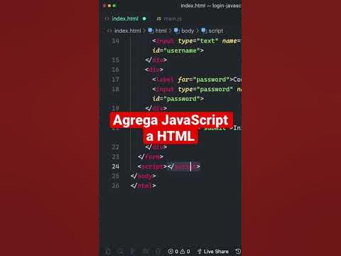 Agrega JavaScript a tus proyectos HTML - YouTube