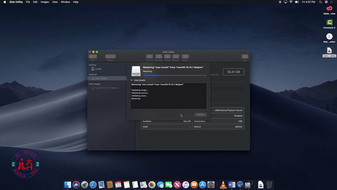 How to create bootable usb for macOS X Mojave for 11 mins - YouTube