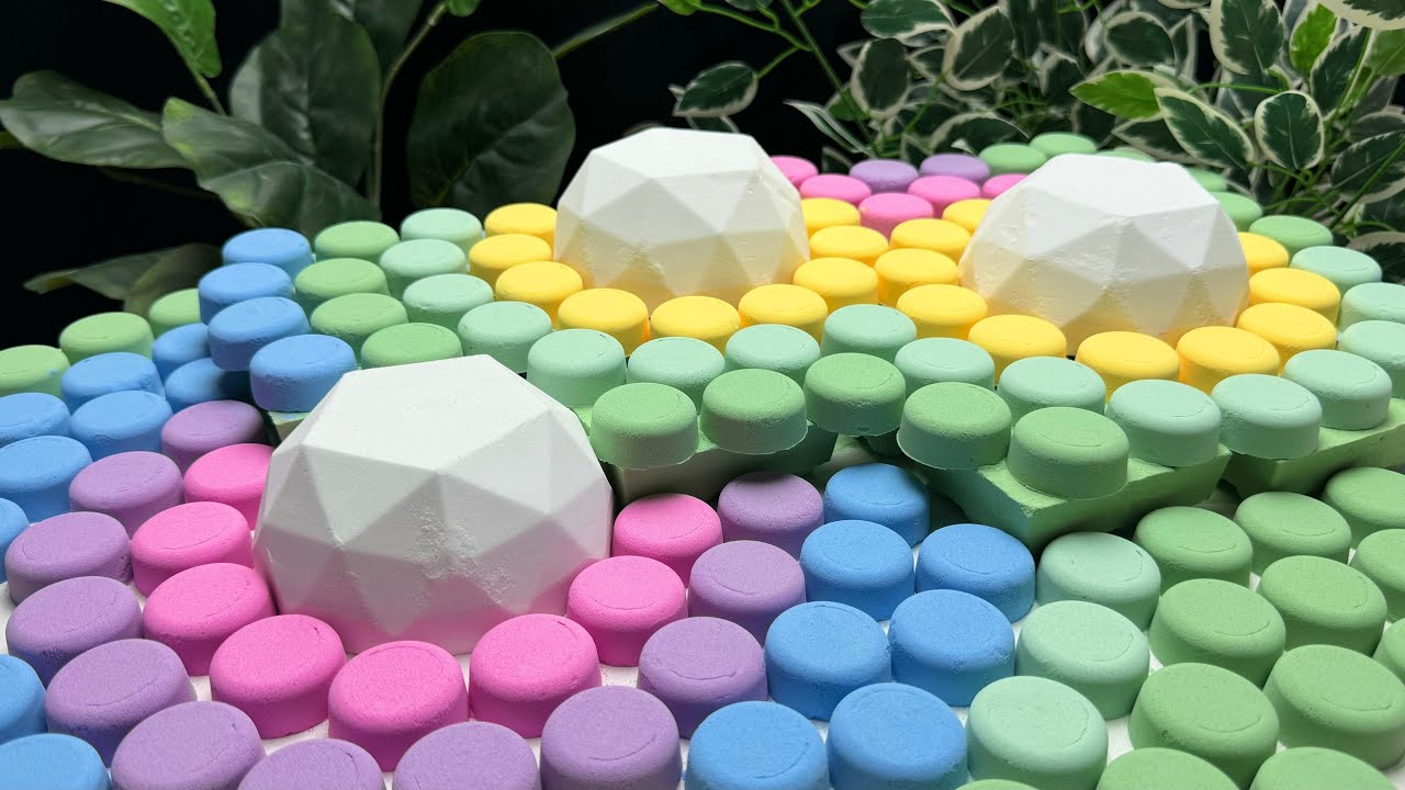 ASMR baking soda | Circles of dragees 