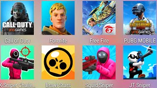 Free Fire,Fortnite,PUBG MOBLIE,Call Of Duty,K Sniper Challenge 3D,Brawl Stars,Squid Sniper,JT Sniper screenshot 5
