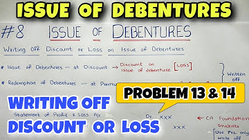#8 Issue of Debentures - Writing Off Discount or Loss on issue of debentures - By Saheb Academy