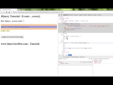 ERROR METHOD IN JQUERY DEMO