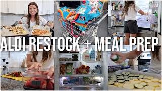 HUGE RESTOCK WITH ME | ALDI GROCERY HAUL, MEAL PREP, FRIDGE AND PANTRY RESTOCKS