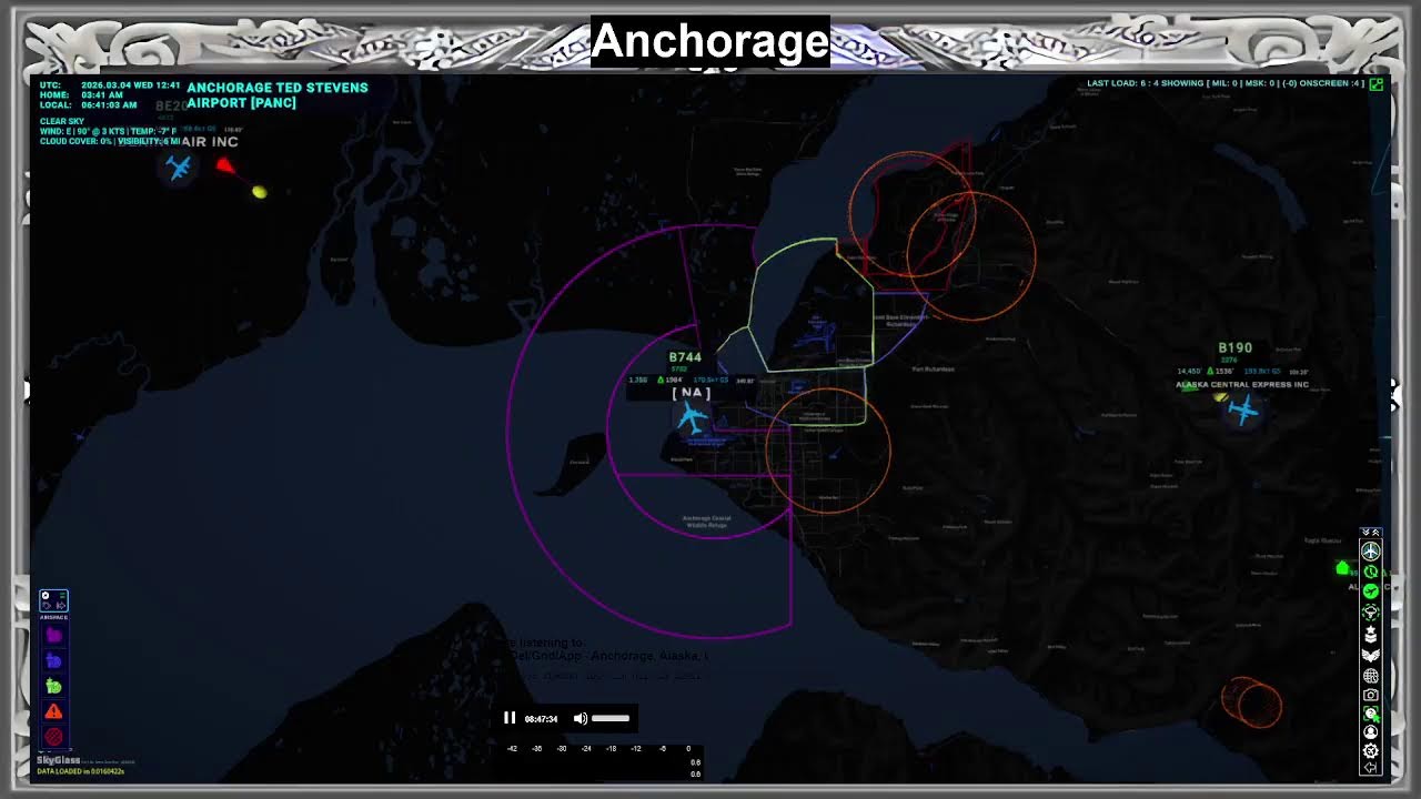 PANC | SkyGlass Real-Time Air Traffic Radar • LiveATC Audio • Ambient Aviation