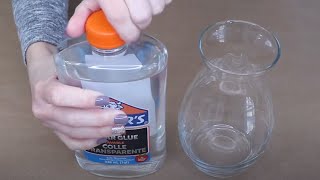 Pour Elmer's glue on your window for this breathtaking idea!