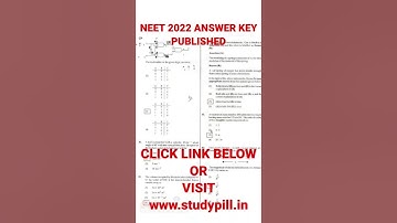 NEET 2022 ANSWER KEY PUBLISHED