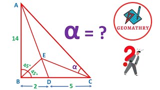 How to Calculate the Missing Angle of this Triangle | Improve Your Geometry Skill