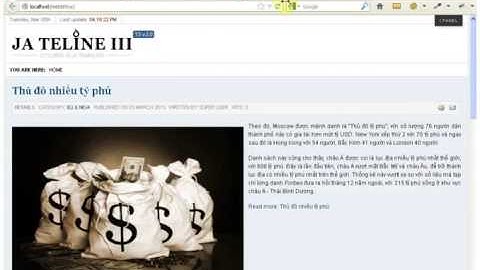 Bài 2: Thiết kế giao diện website tin tức bằng Joomla