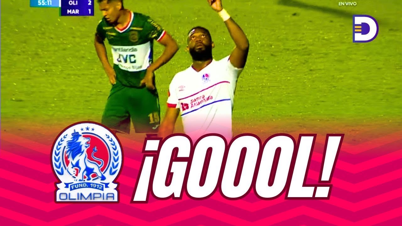 ¡Gol de Jorge Benguché! 56 minutos Olimpia responde de inmediato y pone el 2-1 ante Marathón