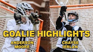 Georgetown V Johns Hopkins Goalie Highlights Anderson Moore And Chayse Ierlan 4K
