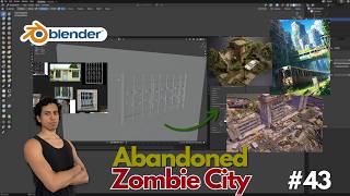 (Day 43) Blender 3D: Abandoned Zombie City -  New version of the small window screenshot 5