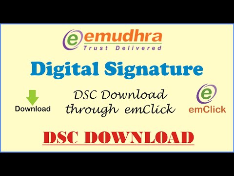 eMudhra DSC Downloading Process. Digital Signature Download through emClick. dsc download process.