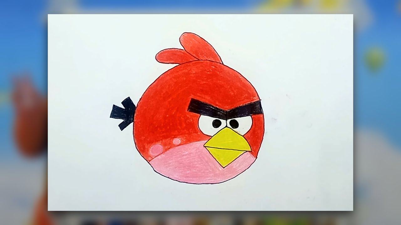 HOW TO DRAW RED FROM ANGRY BIRDS | Easy Guide - YouTube