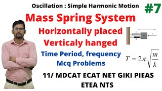 Mass spring system | Oscillation-07 | Simple Harmonic Motion | MDCAT | ECAT | NET | PIEAS | GIKI