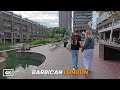 London’s Hidden Gems Revealed 🤯 | Ancient Roman Wall & Brutalist Barbican Estate Walk | 4K HDR