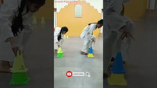 Cap the Cone race | funny races | fun games play at home | recreation games#shorts #fungame #funny
